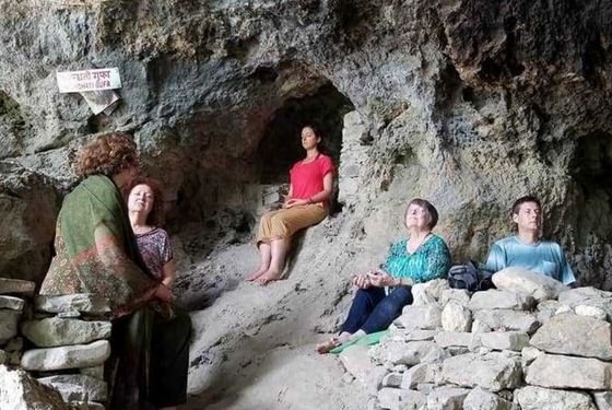 Meditation in a Himalayan cave near Rishikesh