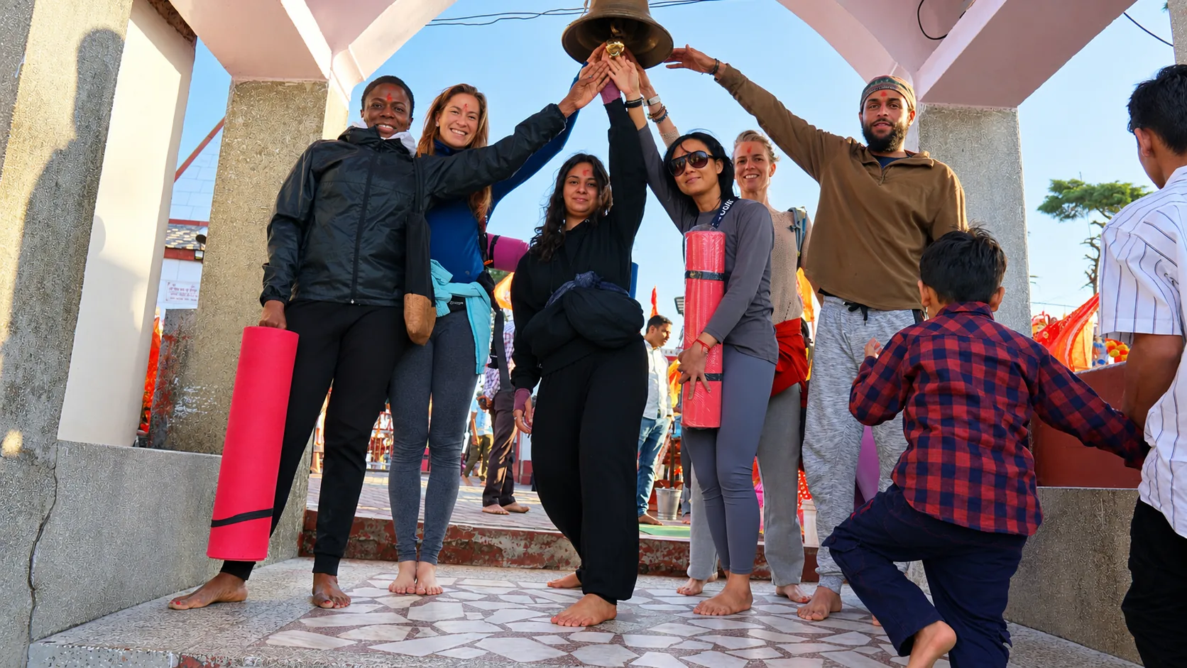 Small group holistic yoga practice at Siddhant School of Yoga