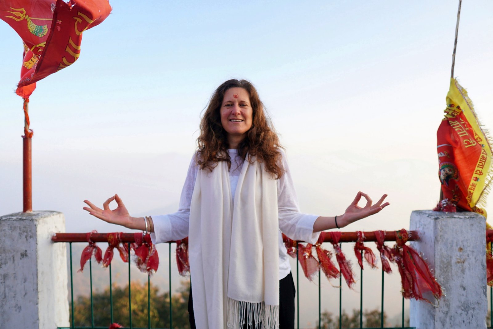 Gyan mudra chakra meditation on Kunjapuri hilltop, Rishikesh