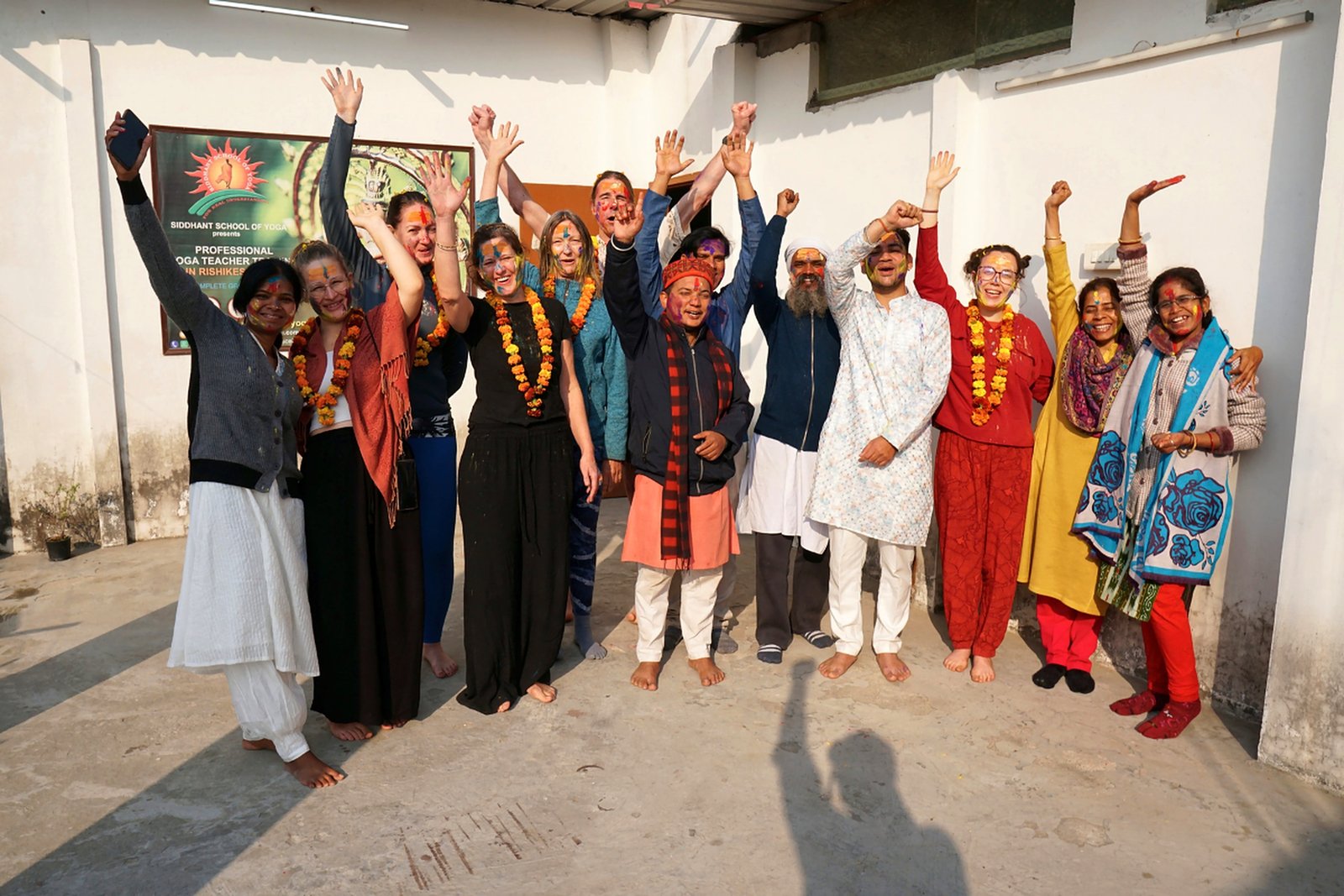 Yoga Teacher Training graduation celebration in Rishikesh